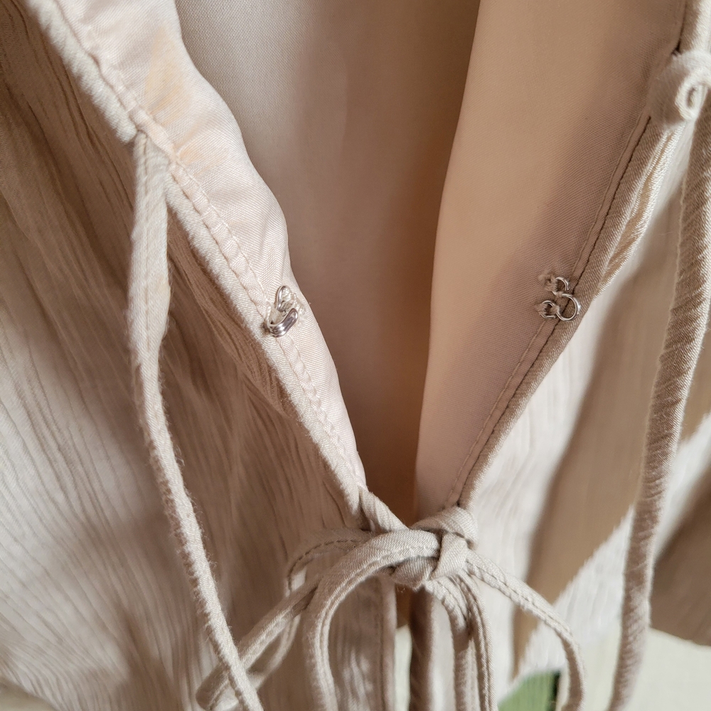 Dotti Light Beige Tie-Front Tank Top - Picture 2 of 3